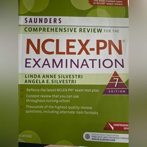 Saunders nclex study guide LPN nursing school book